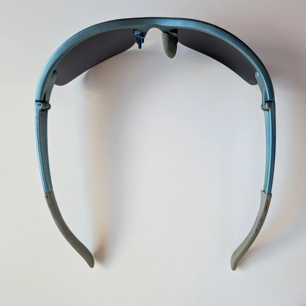 Harley-Davidson‎ Wrap Sunglasses Silvery Blue Metallic Bar & Shield Logo Taiwan